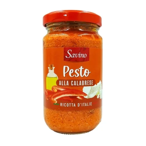 Sauce pesto à la Calabraise pot 190g Savino