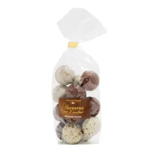 Macarons chocolat noir et praliné sachet 200g