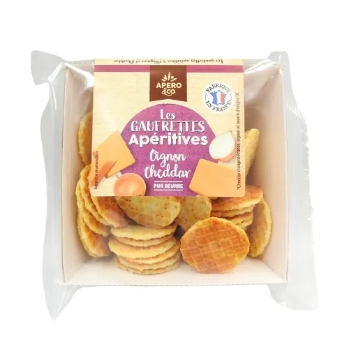 Gaufrettes oignon cheddar 50g Apéro & Co