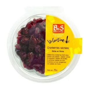 Cranberries séchées barquette 70g B&S