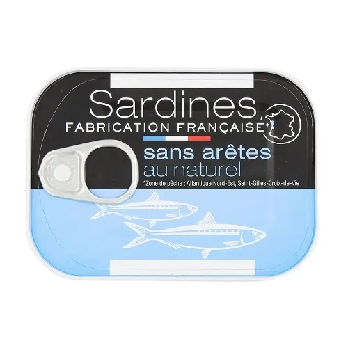 Sardines sans arêtes au naturel pne 80.5g