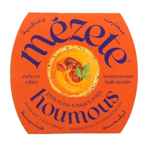 Houmous poivron barquette 200g Mézete