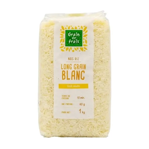 Riz long grain blanc paquet 1kg