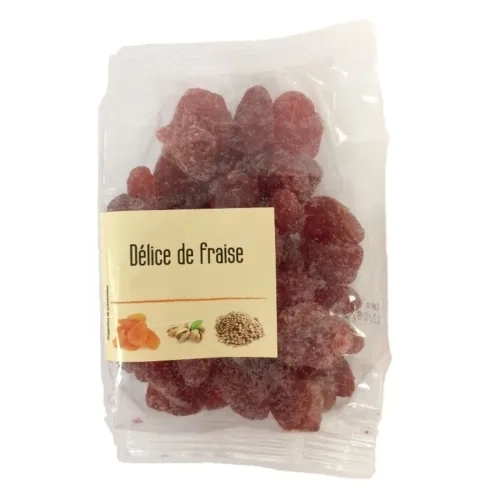Fraises déshydratées, sucré sachet 220g