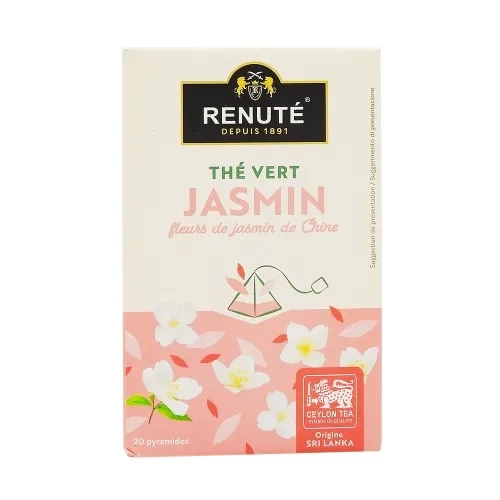 Thé vert au jasmin boîte 20 pyramides Rénuté
