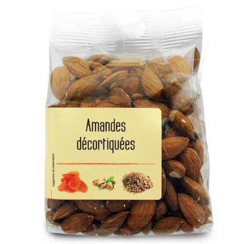 Amandes décortiquées   paquet 200gr