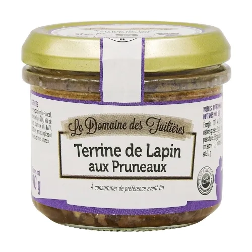 Terrine de Lapin Pruneaux bocal 90g