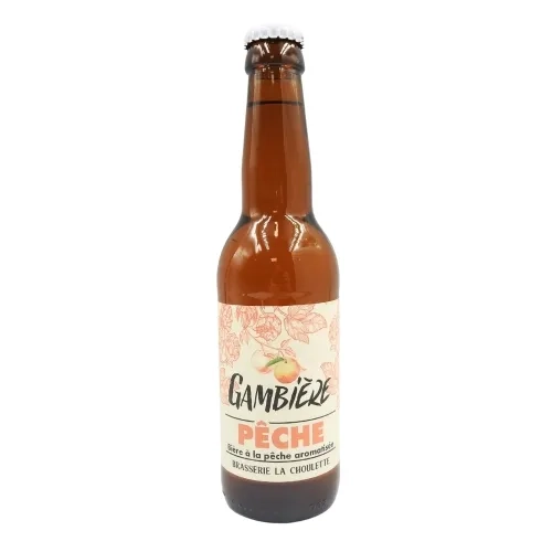 Bière aromatisée pêche Gambière La choulette 33cl