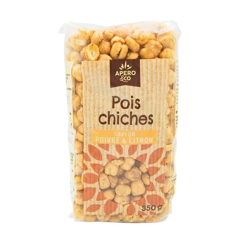 Pois chiches grillés saveur poivre citron pqt 350g