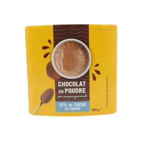 Chocolat en poudre 32% boite 450g