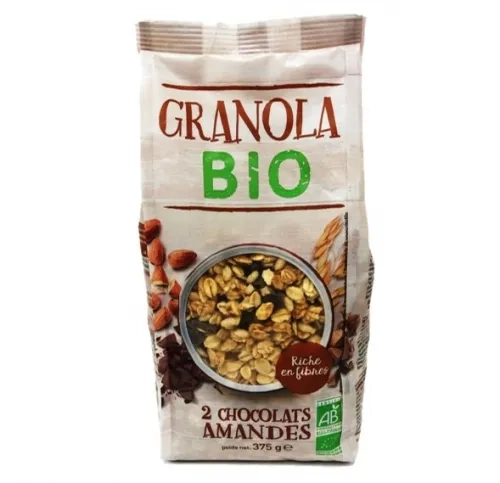 Granola 2 chocolats amandes BIO paquet 375g