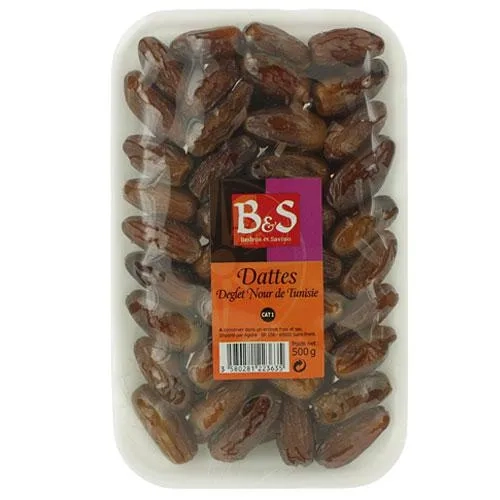 Dattes ravier Tunisie barquette 500g B&S