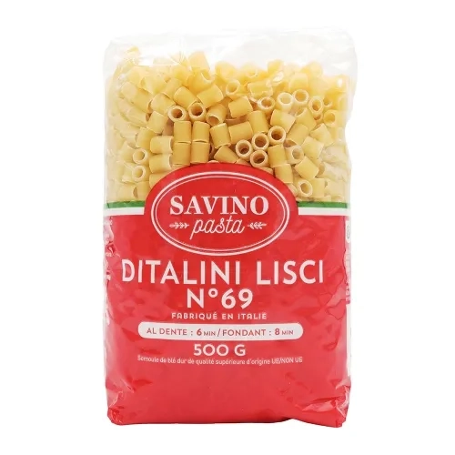 Pâtes Ditalini Lisci n°69 pqt 500g Savino Pasta