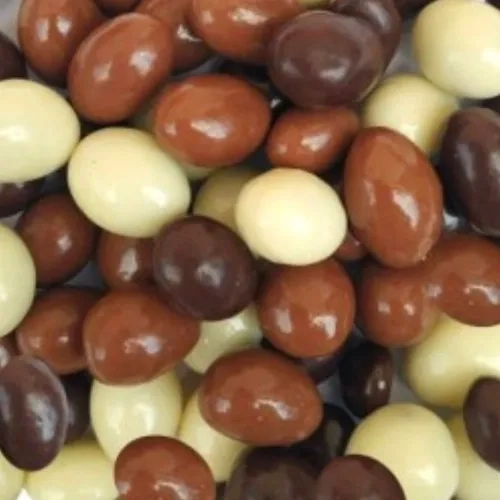 Noisettes enrobées 3 chocolats
