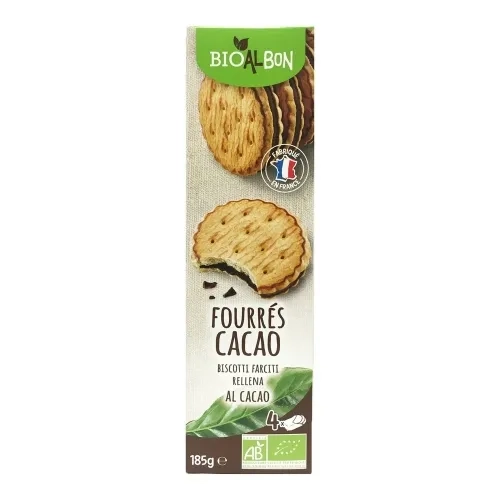 Biscuits fourrés cacao BIO paquet 185g