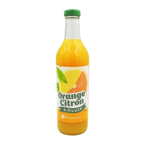 Concentré à diluer orange citron bouteille 75cl