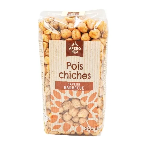 Pois chiches grillés saveur barbecue paquet 350g