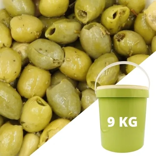 Olives vertes dénoyautées herbes de Provence 23/27