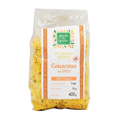 Couscous aux épices   pqt 400g Grain de Frais
