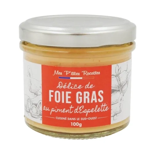 Délice de foie gras au piment d'Espelette pot 100g