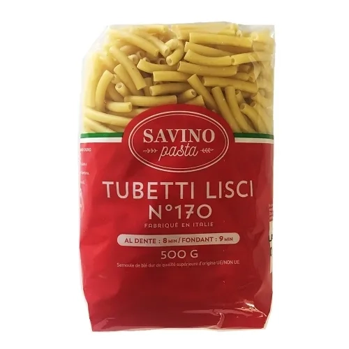 Pâtes Tubetti Lisci n°170 pqt 500g Savino Pasta