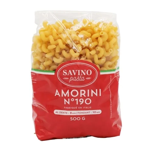 Pâtes Amorini n°190 pqt 500g Savino Pasta