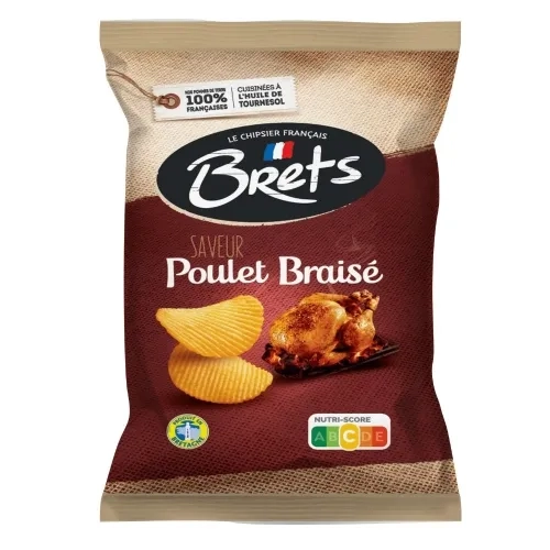 Chips poulet braisé paquet 125g Halal Brets