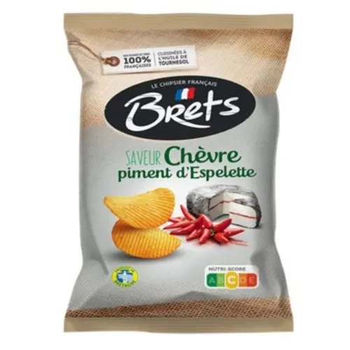 Chips chèvre piment d'Espelette paquet 125g Bret's