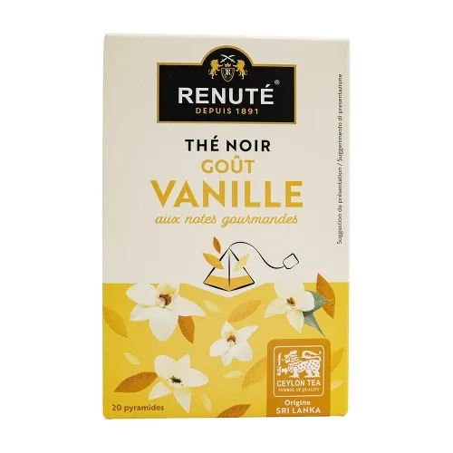 Thé noir vanille 20 pyramides Renuté