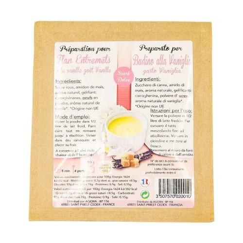 Flan vanille naturel  sachet 50g