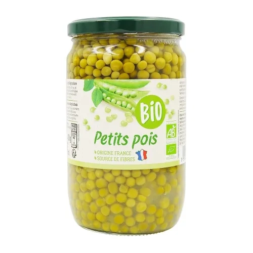 Petits pois BIO France bocal pne 420g