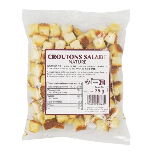 Croûtons pour salade nature sachet 75g