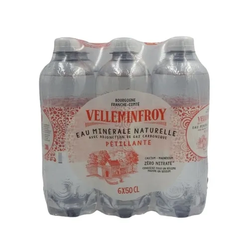 Eau pétillante bouteille 50cl Velleminfroy