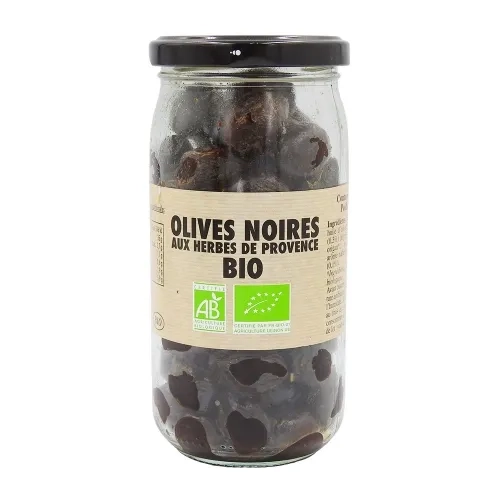 Olives noires herbes de Provence BIO pot pne 235g