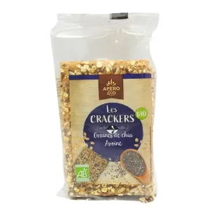Crackers aux graines de chia et avoine BIO sachet 200g Apéro & Co