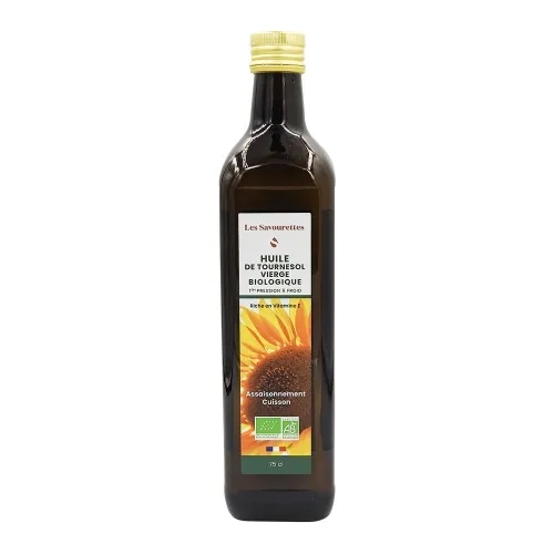 Huile de tournesol vierge BIO bouteille 75cl