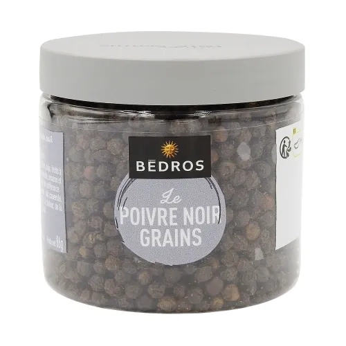 Poivre noir grain pot 86g Bédros