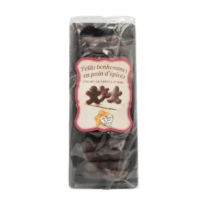 Bonhommes pain d'épices enrobés chocolat noir 200g