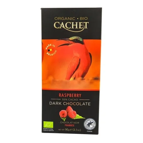 Chocolat noir BIO framboise 90g
