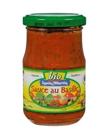 Sauce tomates basilic BIO pot 190g L.Martin