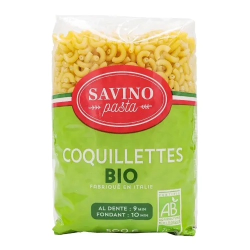 Pâtes Coquillette N°252 BIO pqt 500g Savino Pasta