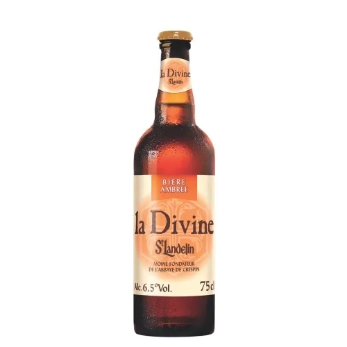 Bière ambrée La Divine St Landelin bouteille 75cl