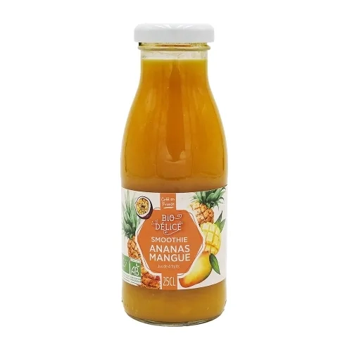 Smoothie ananas mangue BIO bouteille 25cl
