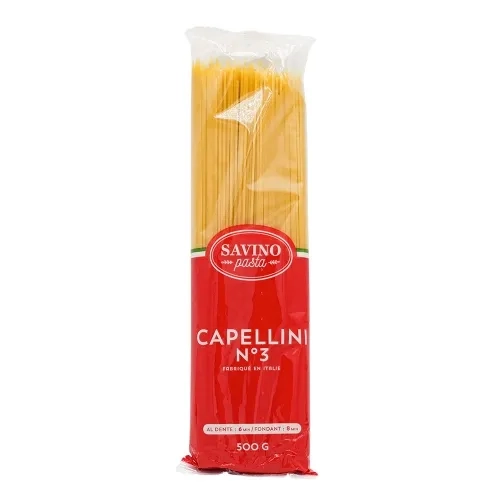 Pâtes Capellini n°3 pqt 500g Savino Pasta