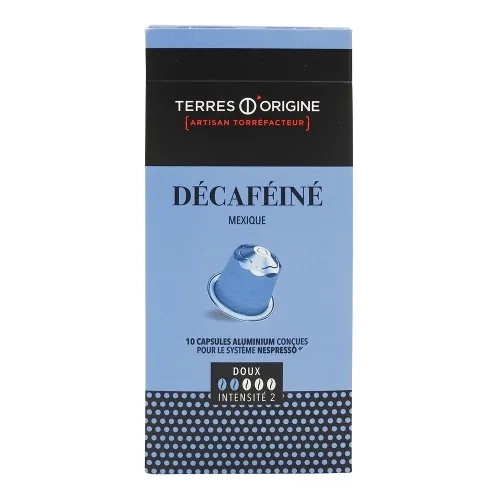 Café décaféiné doux 2/5 10 capsules boîte 55gr