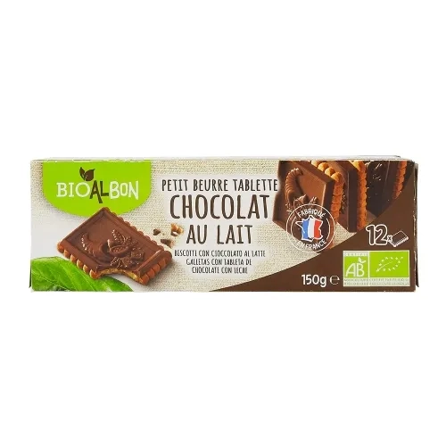 Petit beurre tablette chocolat lait BIO pqt 150g