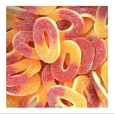 Bonbons rondelles pêche Trolli
