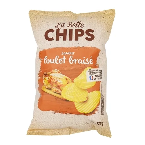 Chips poulet braisé paquet 120g La Belle Chips