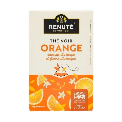 Thé noir à l'orange boîte 20 pyramides Renuté