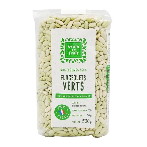 Flageolets verts France pt 500gr Grain de Frais